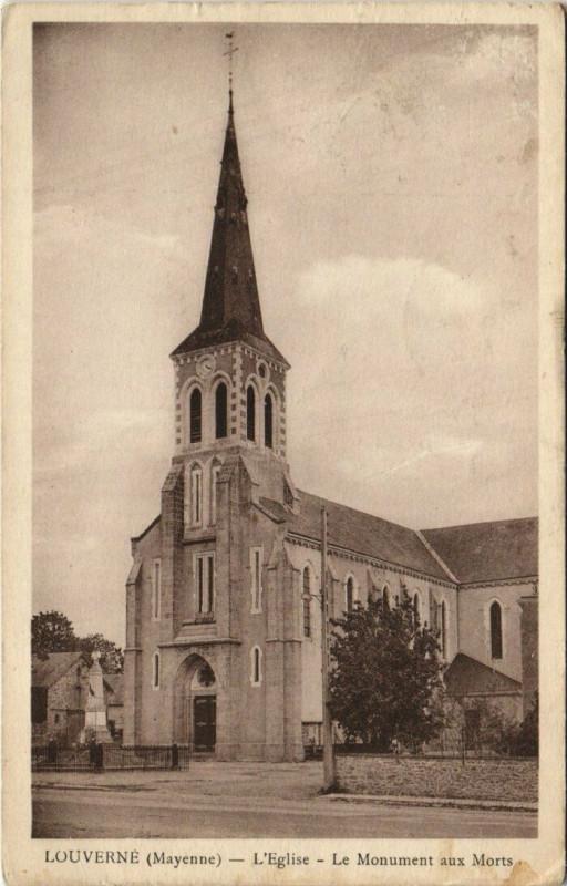 026 louverne louverne eglise monument aux morts